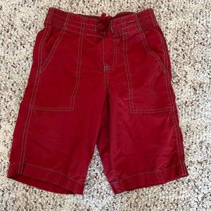 Boys red board shorts